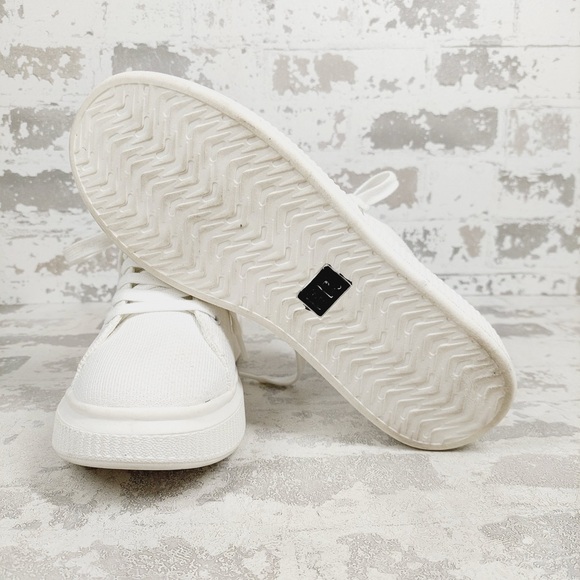 NEW Nordstrom Sneakers White Platform Lace Up Casual Minimal Clean i566 - Picture 7 of 10